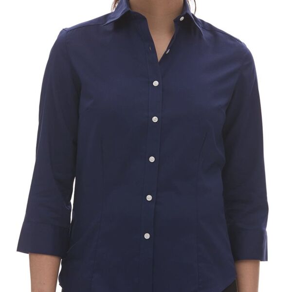 Women's Three-Quarter Sleeve Baby Twill Dress Shirt Thumbnail
